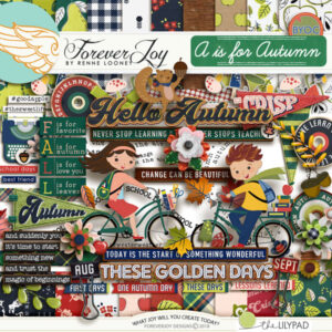 A is for Autumn page kit