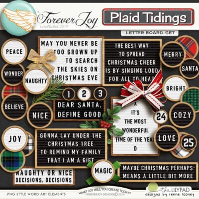Plaid Tidings | letter board set