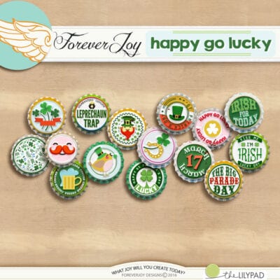 Happy Go Lucky Bottle Caps