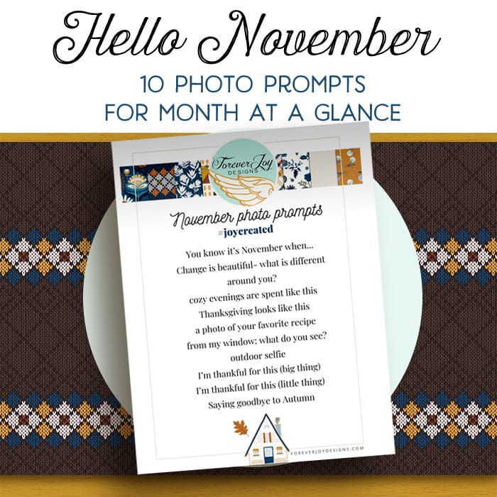 Hello November | Photo Prompts