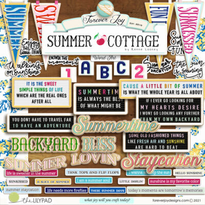 Summer Cottage Word Art
