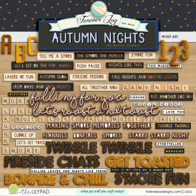 Autumn Nights Word Art