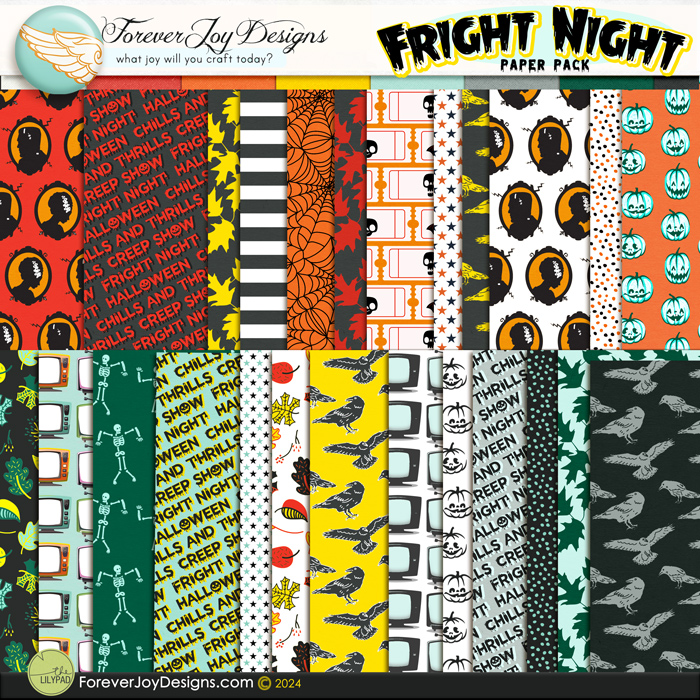 DIGITAL SCRAPBOOKING | FOREVERJOY DESIGNS | FRIGHT NIGHT