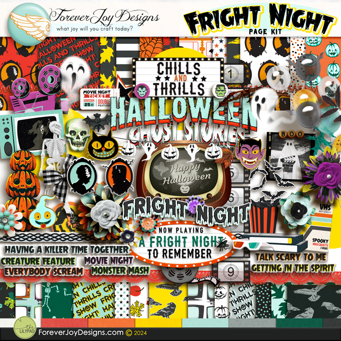 DIGITAL SCRAPBOOKING | FOREVERJOY DESIGNS | FRIGHT NIGHT