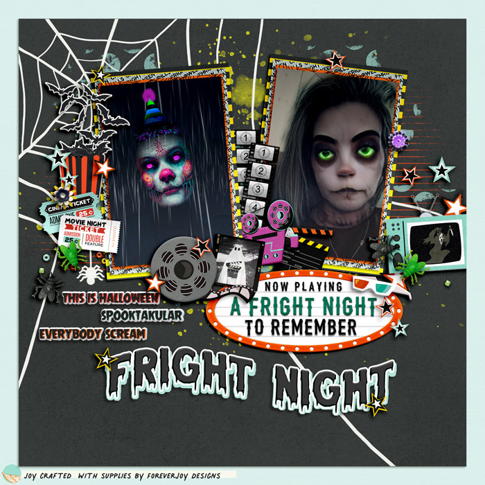 DIGITAL SCRAPBOOKING | FOREVERJOY DESIGNS | FRIGHT NIGHT