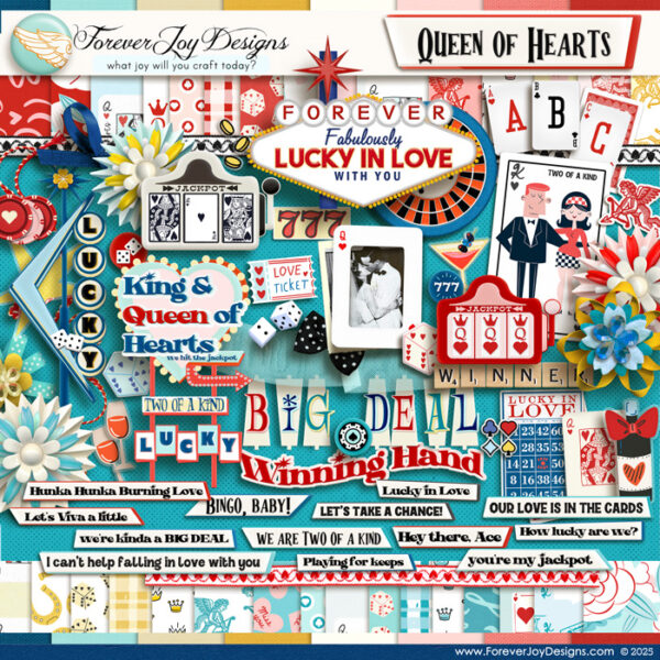 Queen of Hearts page kit