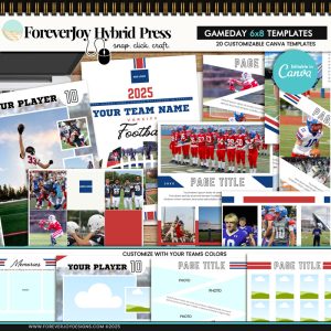 Game Day Album | 12X12 Football Canva Templates