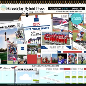 Game Day Album | 8.5x11 Football Canva Templates