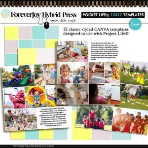 Pocket Life Canva Templates: Classic 12X12 Grid