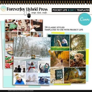 Pocket Life Canva Templates: Classic 8.5 X11 Grid