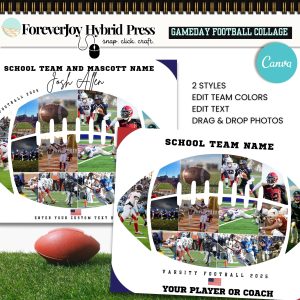 Football Photo Collage Canva Template #1