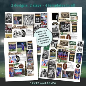 GRIDIRON | Matchbook Style Canva Templates